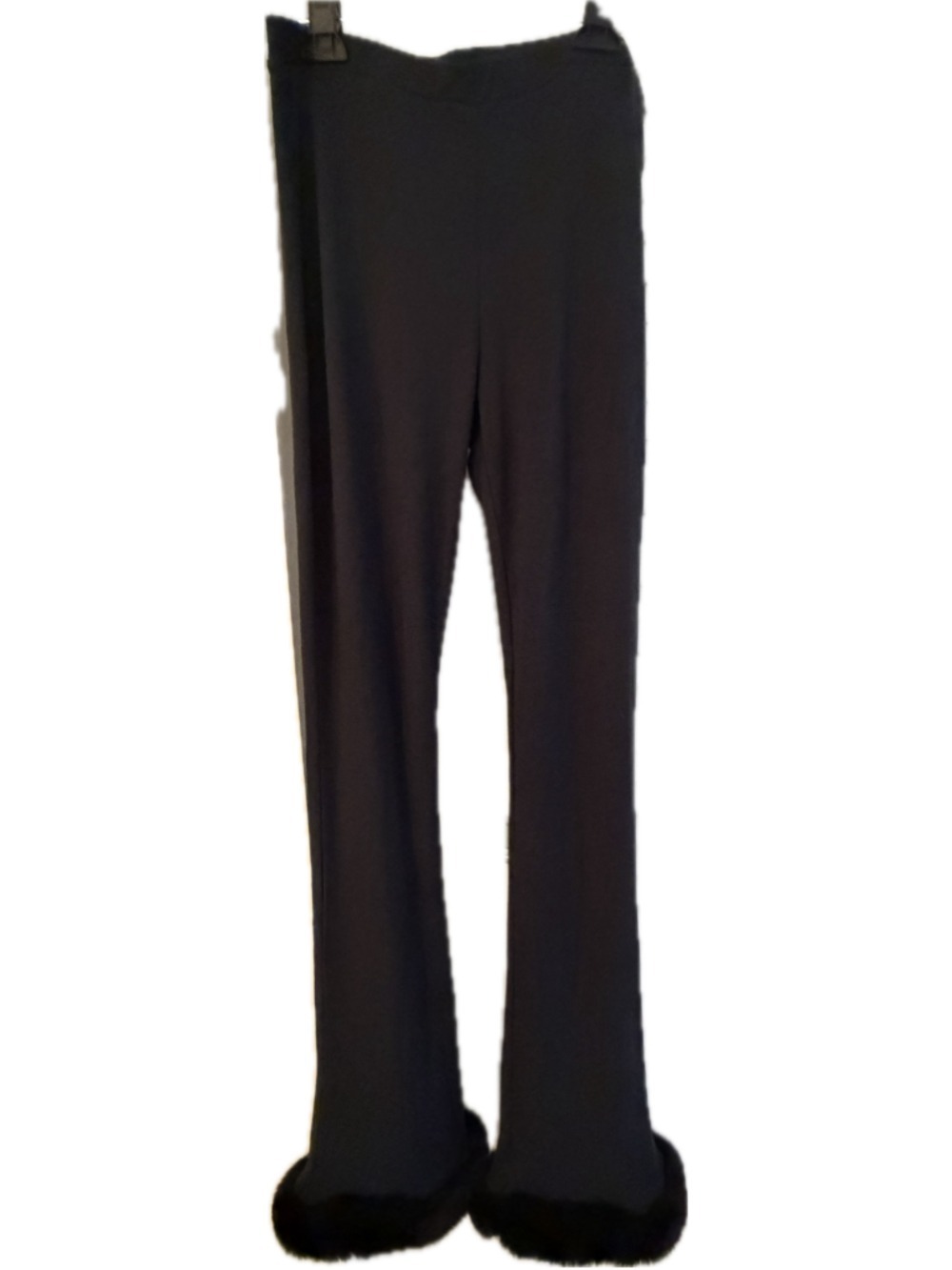 Women's SKIMS Cloud Fur Trim Pants Black Size L